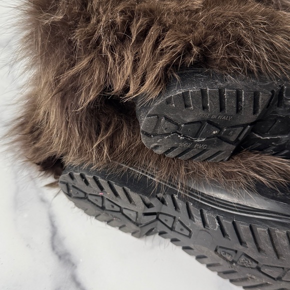 Marni real genuine fur rubber Wellington boots size 8 - Picture 9 of 9